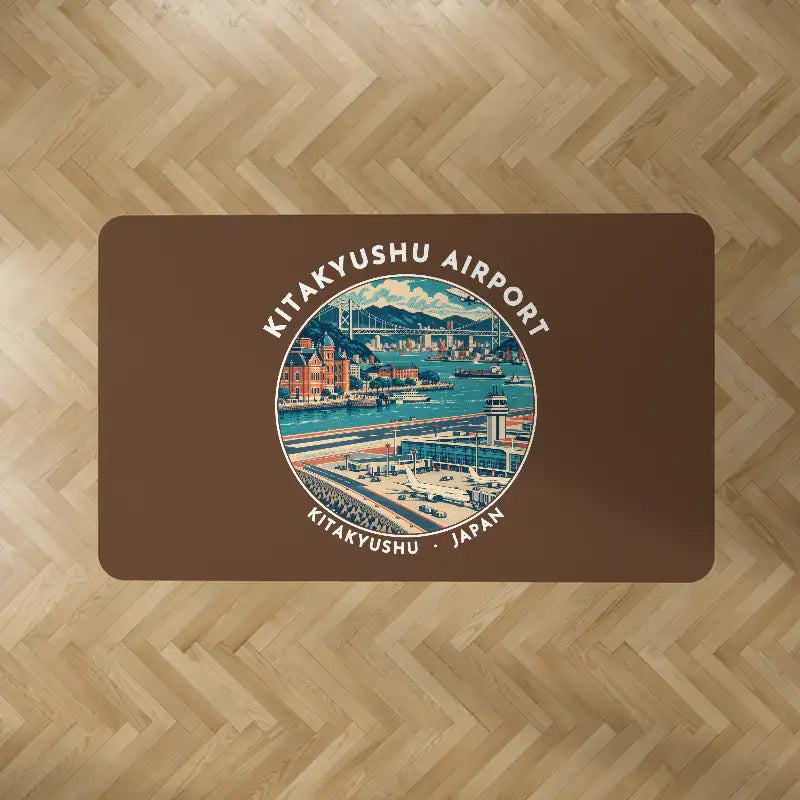 Kitakyushu Airport (KKJ) Carpets - Carpet Rectangle - Badge - Brown V2