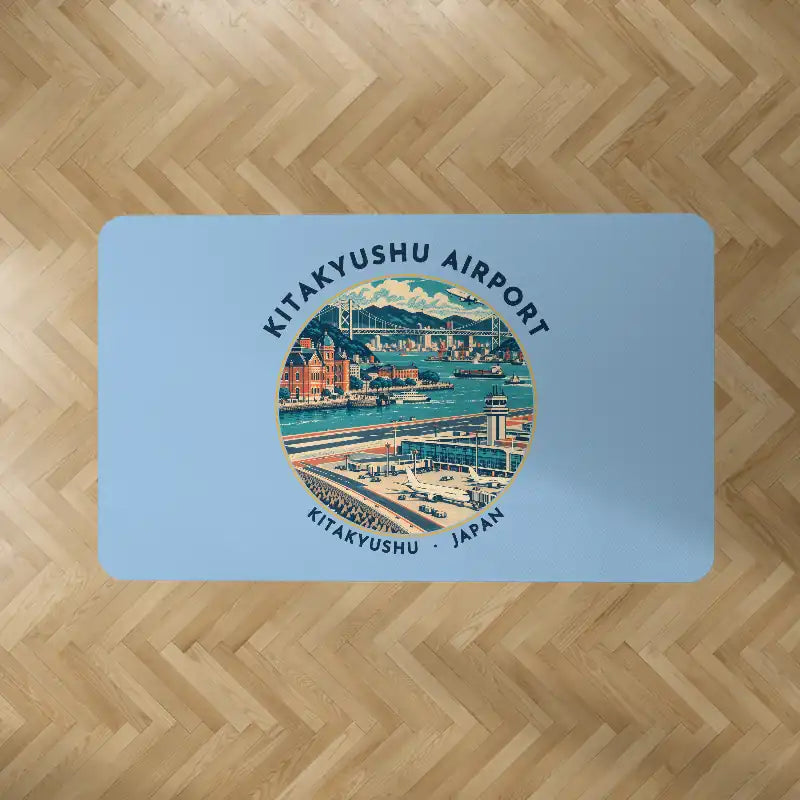 Kitakyushu Airport (KKJ) Carpets - Carpet Rectangle - Badge - Light Blue V2