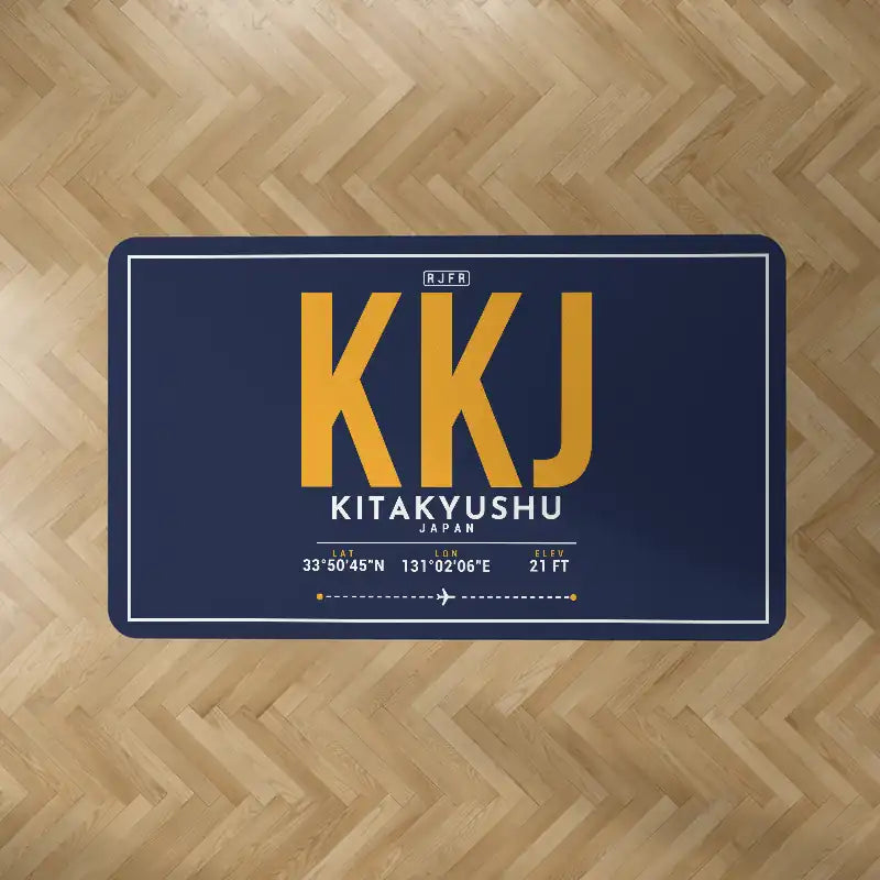 Kitakyushu Airport (KKJ) Carpets - Carpet Rectangle - ID Tag - Dark Blue V2