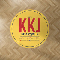 Thumbnail for Kitakyushu Airport (KKJ) Carpets - Carpet Round - ID Tag - Yellow V2