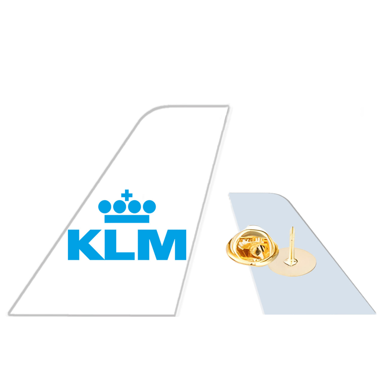 KLM Airlines Designed Tail Shape Badges & Pins