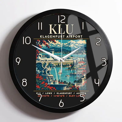 KLU - Poster - Wall Clock Framed - Black