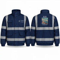 Thumbnail for Kinmen Airport (KNH) Reflective Winter Jackets - Poster - Navy Blue