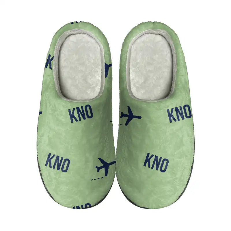 Kualanamu International Airport Medan (KNO) Slippers & Flip Flops - Slippers - Cotton - Pattern - Light Green