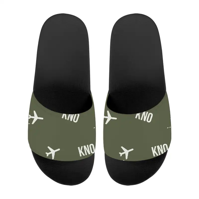 Kualanamu International Airport Medan (KNO) Slippers & Flip Flops - Slippers - Sport - Pattern - Green Army