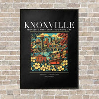 Thumbnail for KNOXVILLE - Poster - Canvas Framed - Black