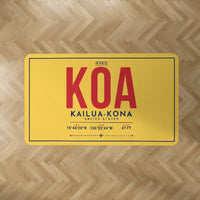 Thumbnail for Ellison Onizuka Kona International Airport at Keāhole Kailua-Kona (KOA) Carpets - Carpet Rectangle - ID Tag - Yellow V2