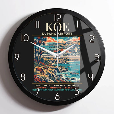 KOE - Poster - Wall Clock Framed - Black