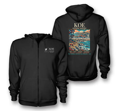 KOE - Poster - Zipped Hoodie - Black