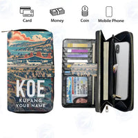 Thumbnail for El Tari Airport (KOE) Leather Wallets - Zip Long Wallet - Scene + Name