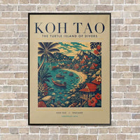 Thumbnail for KOH TAO - Poster - Canvas Framed - Beige