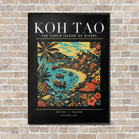 Thumbnail for KOH TAO - Poster - Canvas Framed - Black