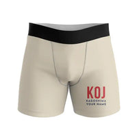 Thumbnail for Kagoshima Airport (KOJ) Men Boxers - Code + Name - Beige