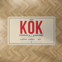 Thumbnail for Kokkola-Pietarsaari Airport (KOK) Carpets - Carpet Rectangle - ID Tag - Beige V2