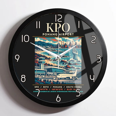 KPO - Poster - Wall Clock Framed - Black