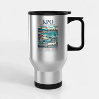 Thumbnail for Pohang Airport (KPO) Travel Mugs - Poster - Stainless Steel with Holder - Silver