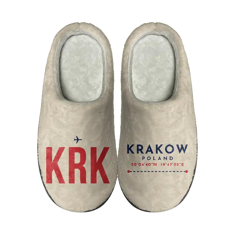 Kraków John Paul II International Airport (KRK) Slippers & Flip Flops - Slippers - Cotton - Code - Different - Beige