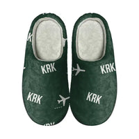 Thumbnail for Kraków John Paul II International Airport (KRK) Slippers & Flip Flops - Slippers - Cotton - Pattern - Dark Green