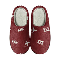 Thumbnail for Kraków John Paul II International Airport (KRK) Slippers & Flip Flops - Slippers - Cotton - Pattern - Dark Red