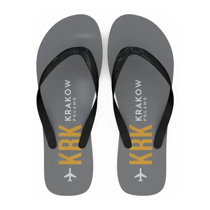 Kraków John Paul II International Airport (KRK) Slippers & Flip Flops - Slippers - Flip Flops - Code - Gray