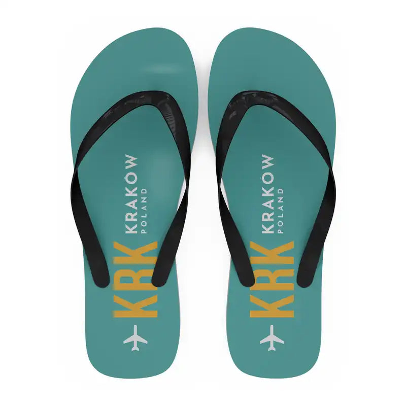 Kraków John Paul II International Airport (KRK) Slippers & Flip Flops - Slippers - Flip Flops - Code - Turquoise