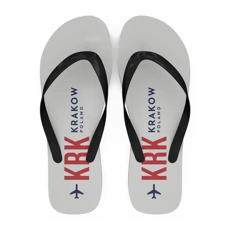 Kraków John Paul II International Airport (KRK) Slippers & Flip Flops - Slippers - Flip Flops - Code - White