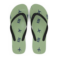 Thumbnail for Kraków John Paul II International Airport (KRK) Slippers & Flip Flops - Slippers - Flip Flops - Pattern - Light Green