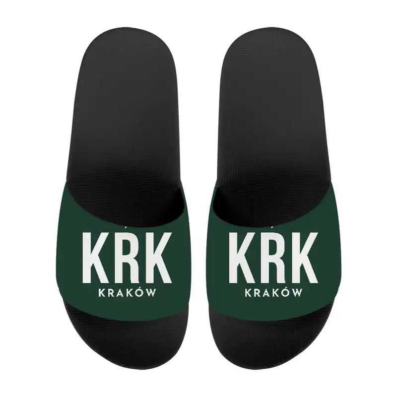 Kraków John Paul II International Airport (KRK) Slippers & Flip Flops - Slippers - Sport - Code - Dark Green