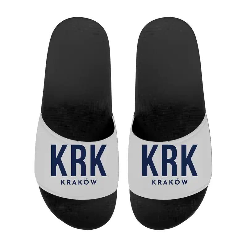Kraków John Paul II International Airport (KRK) Slippers & Flip Flops - Slippers - Sport - Code - Light Gray