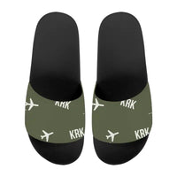 Thumbnail for Kraków John Paul II International Airport (KRK) Slippers & Flip Flops - Slippers - Sport - Pattern - Green Army