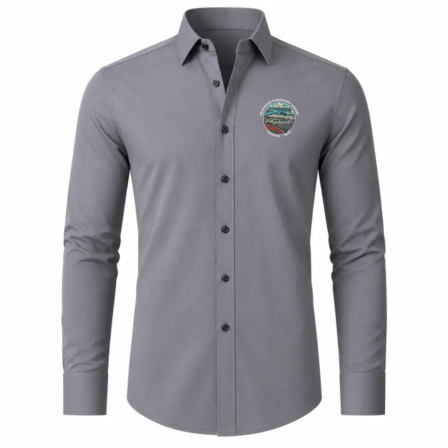 Krasnodar Pashkovsky International Airport (KRR) Shirts - Long Sleeve Shirt - Badge - Gray