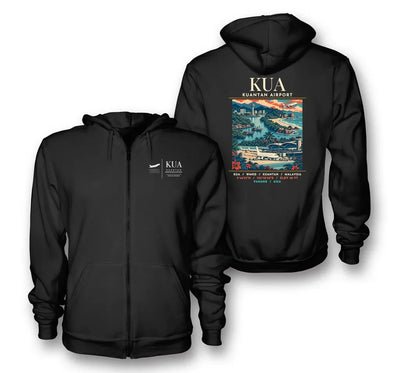 KUA - Poster - Zipped Hoodie - Black