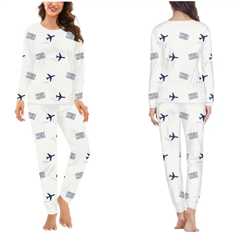 Kushiro Airport (KUH) Pajamas - Women Pajamas - White