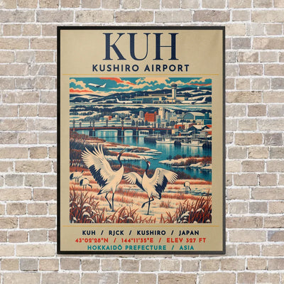 KUH - Poster - Canvas Framed - Beige