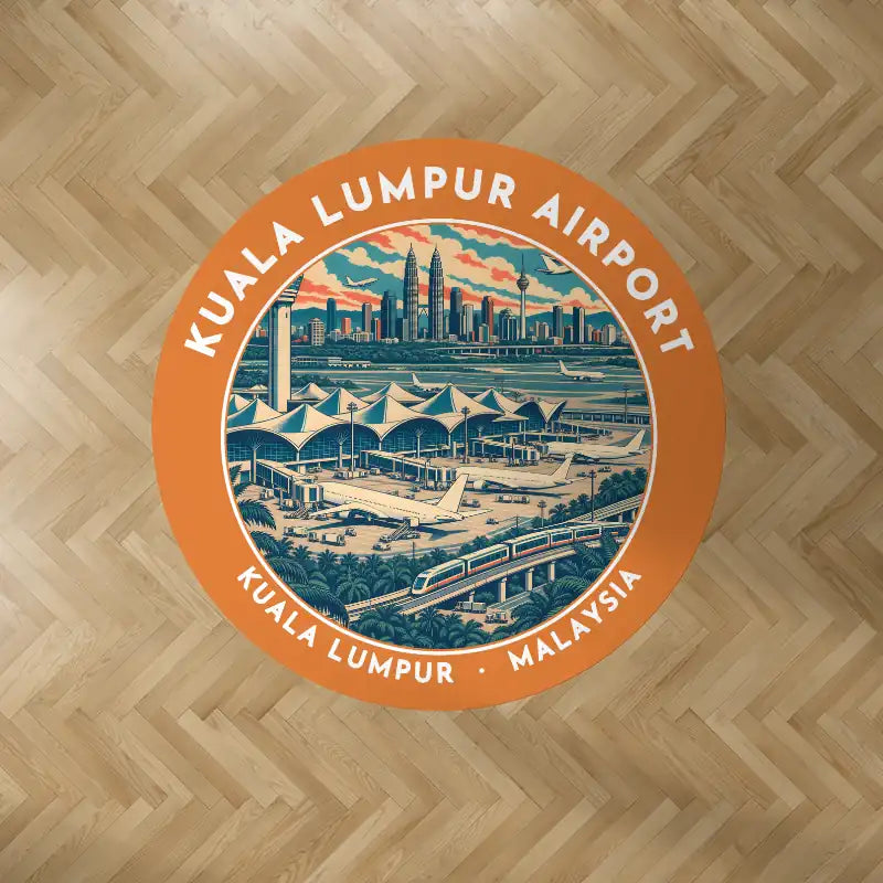 Kuala Lumpur International Airport (KUL) Carpets - Carpet Round - Badge - Orange V2