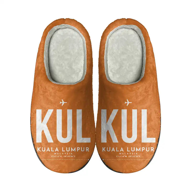 Kuala Lumpur International Airport (KUL) Slippers & Flip Flops - Slippers - Cotton - Code - Same - Orange