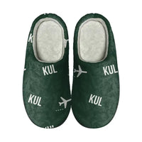 Thumbnail for Kuala Lumpur International Airport (KUL) Slippers & Flip Flops - Slippers - Cotton - Pattern - Dark Green