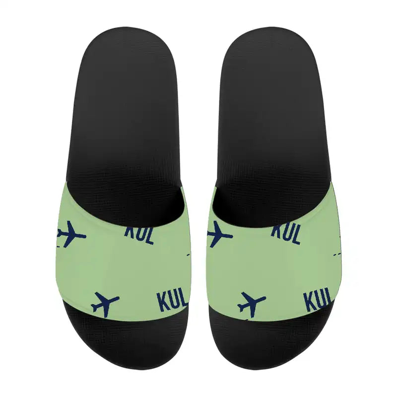 Kuala Lumpur International Airport (KUL) Slippers & Flip Flops - Slippers - Sport - Pattern - Light Green