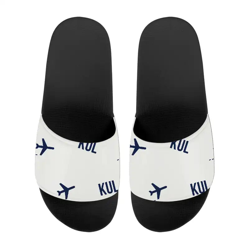 Kuala Lumpur International Airport (KUL) Slippers & Flip Flops - Slippers - Sport - Pattern - White