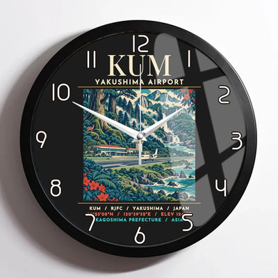 KUM - Poster - Wall Clock Framed - Black