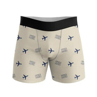 Thumbnail for Kaunas International Airport (KUN) Men Boxers - Pattern - Beige