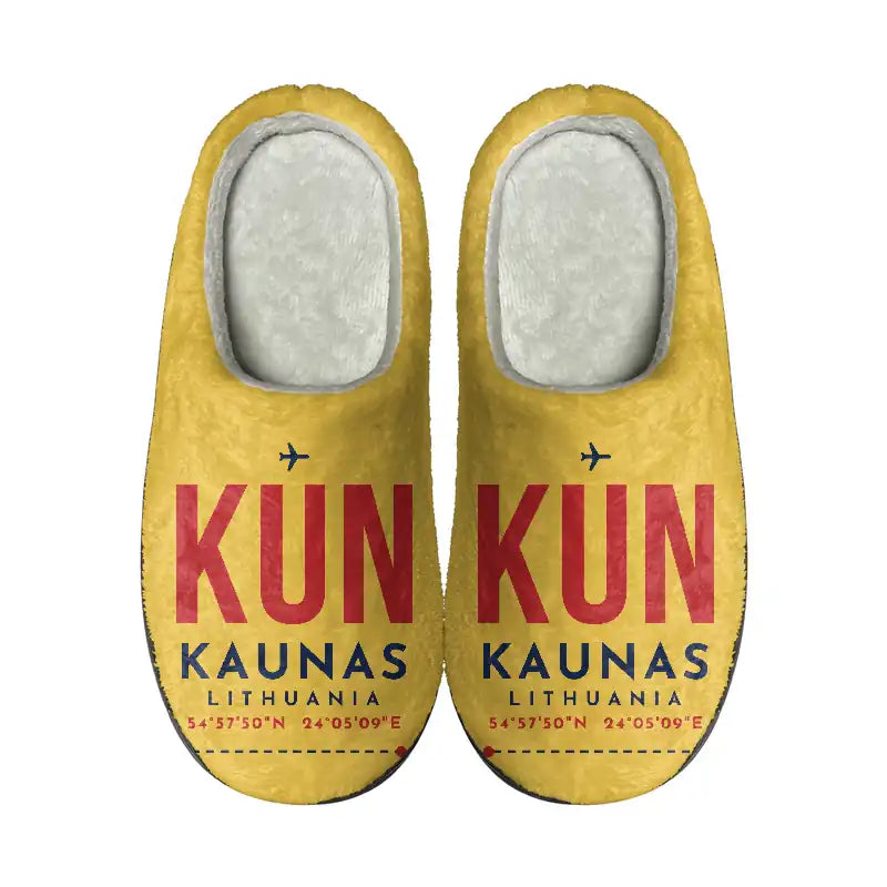 Kaunas International Airport (KUN) Slippers & Flip Flops - Slippers - Cotton - Code - Same - Yellow