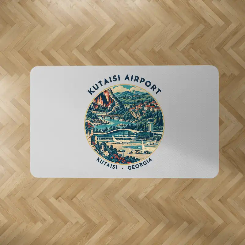 Kutaisi International Airport (KUT) Carpets - Carpet Rectangle - Badge - Light Gray V2
