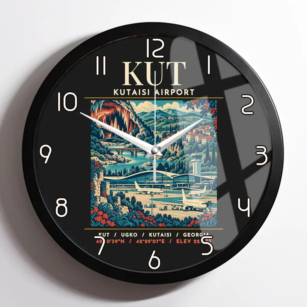 KUT - Poster - Wall Clock Framed - Black