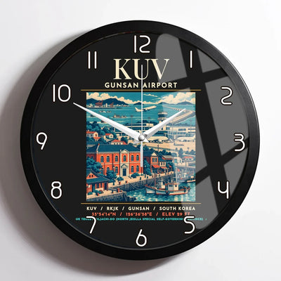 KUV - Poster - Wall Clock Framed - Black