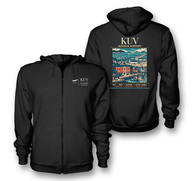 KUV - Poster - Zipped Hoodie - Black