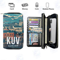 Thumbnail for Gunsan Airport (KUV) Leather Wallets - Zip Long Wallet - Scene