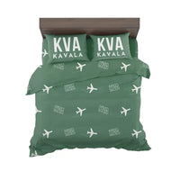Thumbnail for Kavala International Airport -Megas Alexandros- (KVA) Bedding Sets & Blankets - Bedding Set - Pattern - Green