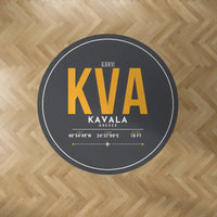 Thumbnail for Kavala International Airport Megas Alexandros (KVA) Carpets - Carpet Round - ID Tag - Dark Gray V2