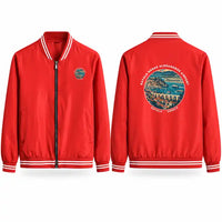 Thumbnail for Kavala International Airport Megas Alexandros (KVA) Stylish Jackets - Baseball Collar - Badge - Red